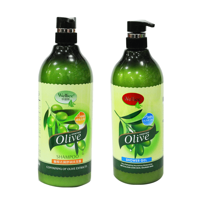 120 Pack Shampoing &Gel Douche - Olive Essence (2 x 1,3 Litres) – Image 1