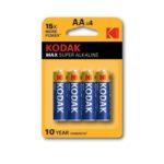 4x Piles Kodak Max - Alkaline AA