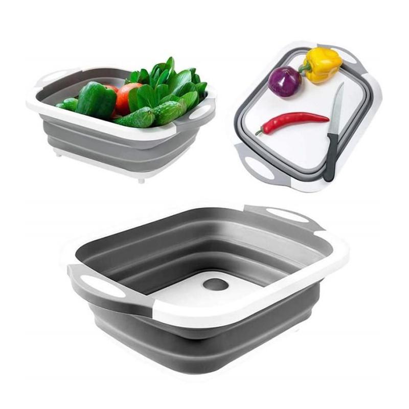 Planche à Découper Pliable Multifonction / Bassine Rétractable