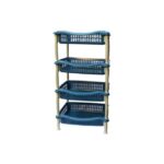Etagere de Rangement en Plastique 4 Niveaux (Couleur Aléatoire)