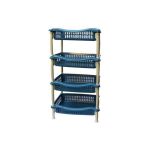 Etagere de Rangement en Plastique 4 Niveaux (Couleur Aléatoire)