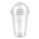 Lot de 25 gobelets avec couvercle en dôme -380ml