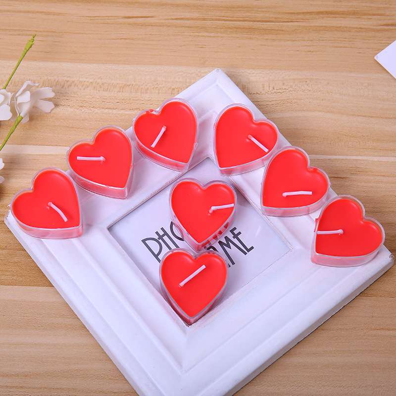 Bougie en Forme de Cœur  - 8pcs
