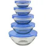 Bols de Conservation en Verre avec Couvercle  - 5pcs