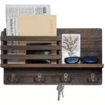 Porte-Courrier Mural / Porte Clé en Bois