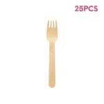 25 Fourchettes Jetables en Bois