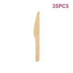 25 Couteaux Jetables en Bois