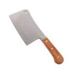 Couperet en Acier Inoxydable avec Manche en Bois