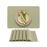 6 Sets de Table Lavables Simili Cuir – Image 2
