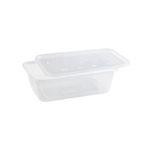Lot de 20 Barquettes en Plastique avec Couvercle - 1L
