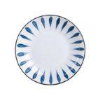 Assiette Plate en Porcelaine 27cm - Bleu & Blanc