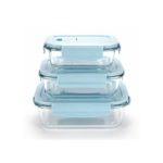 Lot de 3 Boîtes à Gouter en Verre - 410mL, 680mL et 1040mL