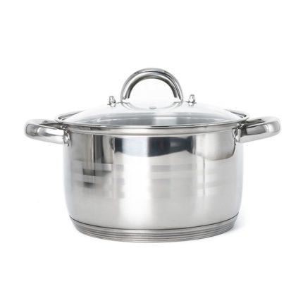 Marmite en Inox Couvercle en Verre
