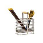 Egouttoir à Couverts en Inox avec Poignée en Bois