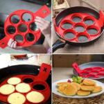 Moule à Pancake en Silicone Rouge