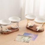 Bruleur Encens Double Socle en Bois – Image 2