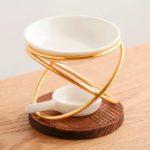 Bruleur Encens Métal Socle en Bois