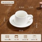 Tasses & Soucoupes 6pcs en Porcelaine - 300mL – Image 3