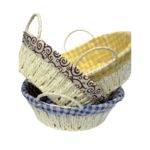 Corbeille à Pain avec Tissu en Lin - Rond – Image 2