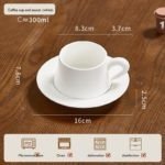 Tasses & Soucoupes 6pcs en Porcelaine - 300mL – Image 3