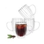 4 Tasses en Verre Double Paroi - 300ml
