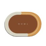 Tapis de Bain Super Absorbant Séchage Rapide - Jaune - 45x75cm