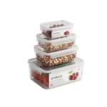 Lot de 4 Boites de Conservation en Plastique