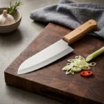 Couteau Santoku - Manche Bois – Image 2