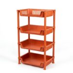 Etagere de Rangement en Plastique 4 Niveaux (Couleur Aléatoire)