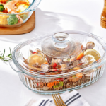 Bol à Four en Verre avec Couvercle - 2.8L – Image 2