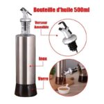 Bouteille pour Huile et Vinaigre en Verre et Inox – 500 ml – Image 3