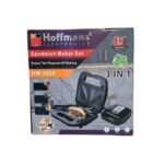Appareil à Sandwich Multifonction 3-en-1 Hoffmans HM-3025 - Grill et Gaufrier - 1000W – Image 2