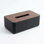 Boîte à Mouchoirs en Plastique avec Couvercle en Bois – Image 3
