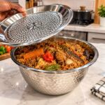 Bol de Service en Inox avec Couvercle - 34 cm – Image 2