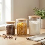 Lot de 3 Bocaux Emboîtables en Acrylique 480mL / 860mL / 1 400mL — Couvercle Bambou – Image 2